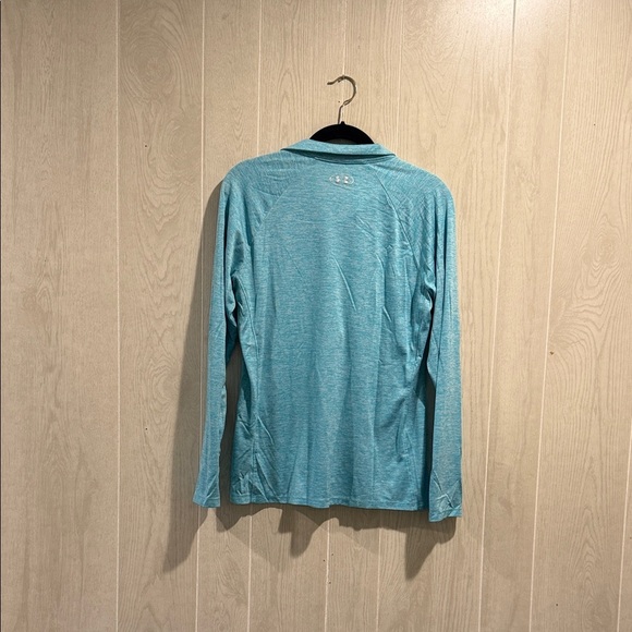 Under Armour Women’s Long Sleeve 1/4 Zip Pullover Top Blue Size L - Picture 5 of 5